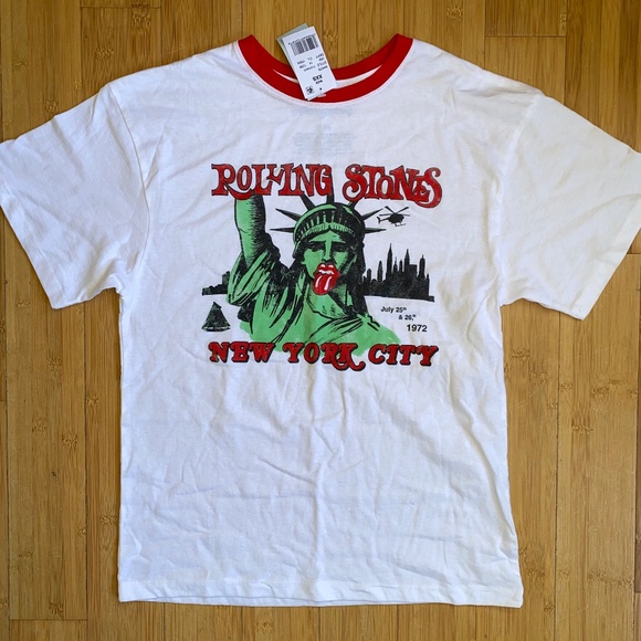 Rolling Stones Ringer Tee Statue of Liberty NYC July 25 -26 1972 NWT size XXS XS - Picture 1 of 7